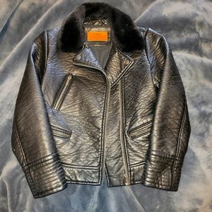 Kids faux leather biker jacket